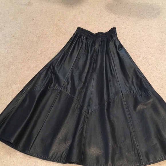 Dresses & Skirts - Black leather maxi skirt